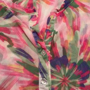 Sweet Pea For New York & Company top vibrant colors cover up beach top size Med